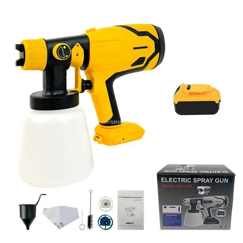 HVLP Electric Sprays Paint Guns 800ml High Capacity Container Paint Sprayer