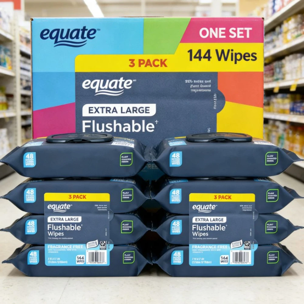 Fragrance-free extra large flushable wet wipes with soft sturdy texture | Deliver comfortable cleaning performance and fit well for daily household and plumbing-safe use