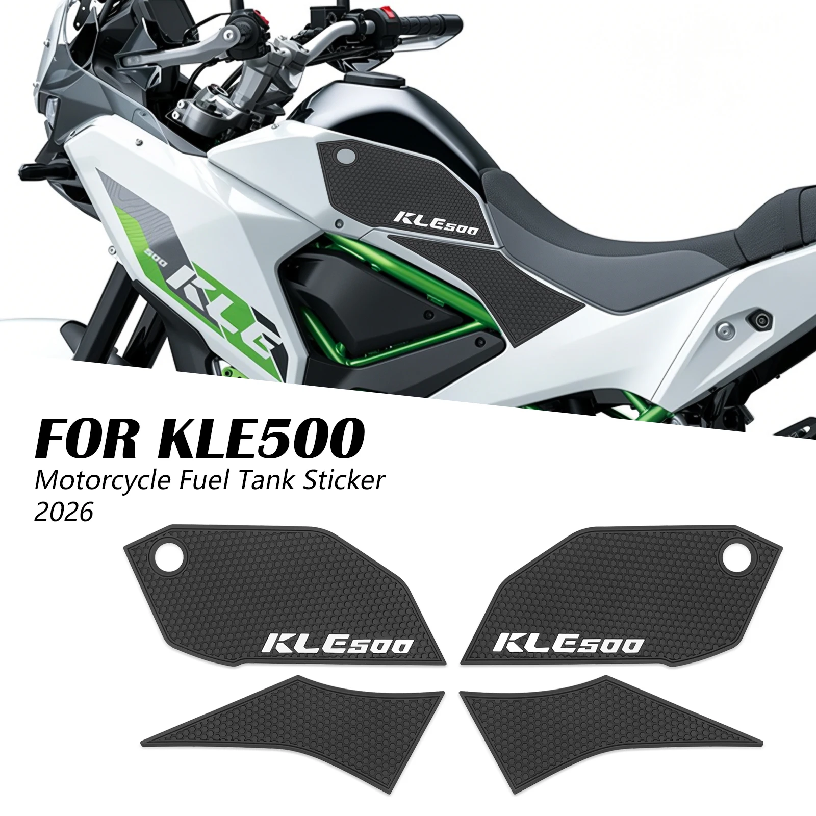 

Body Protection Stickers Accessories Motorcycle Fuel Tank Pad Knee Grip Decal For Kawasaki KLE 500 2026 KLE500 SE ABS 2026