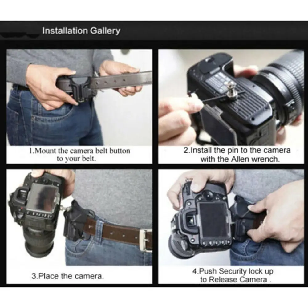 

Video Bags DSLR Camera Quick Mount Fast Loading Camera Button Buckle Waist Belt Buckle Belt Waist Hanger Camera Belt Button