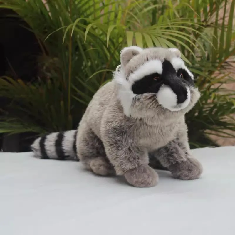 Simulated Animal Raccoon Procyon Lotor Racoon Plush Toy Stuffed Doll Wild Nature Zoo Dad Mom Bedtime Story Boy Girl Friend Gift