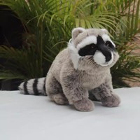 Simulated Animal Raccoon Procyon Lotor Racoon Plush Toy Stuffed Doll Wild Nature Zoo Dad Mom Bedtime Story Boy Girl Friend Gift