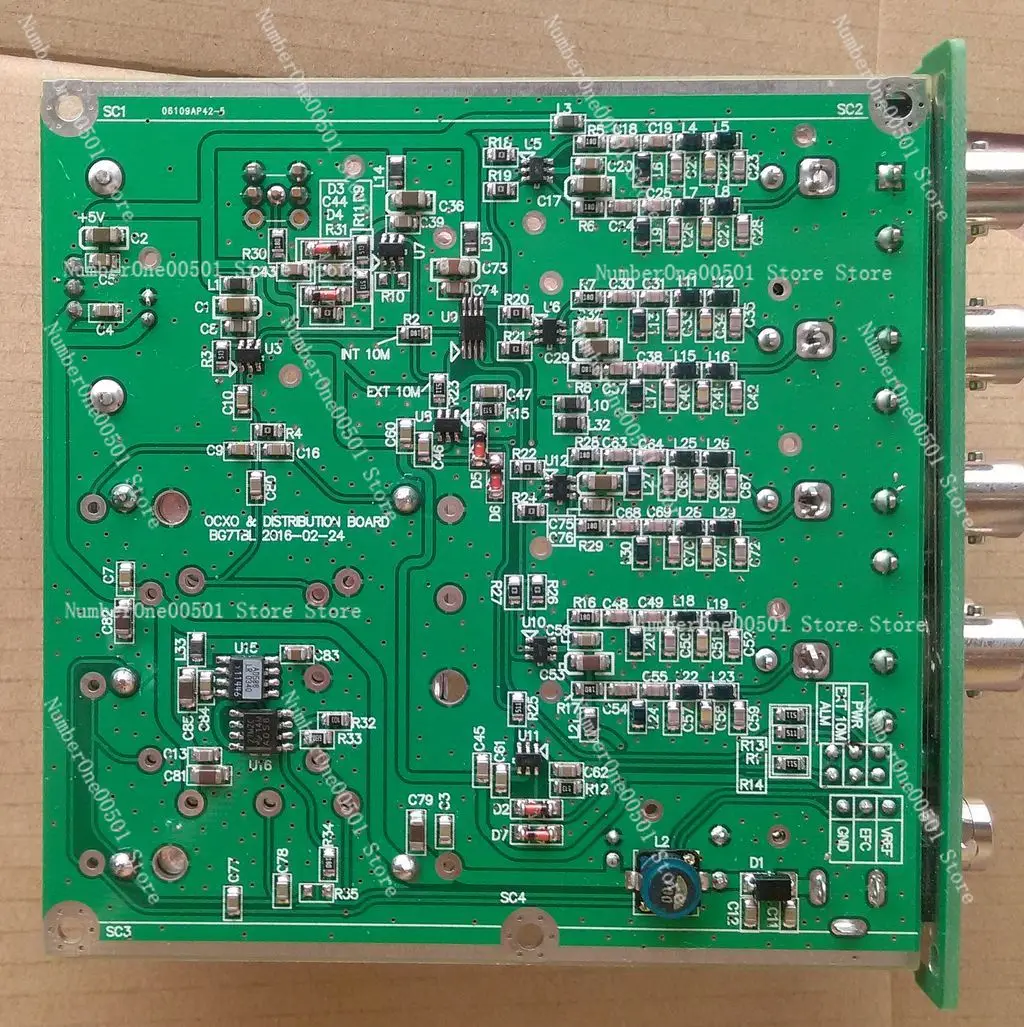 10M Frequency Divider, Distributed Amplifier, 8 Outputs, Constant Temperature Crystal Oscillator Reference, Clock Divider