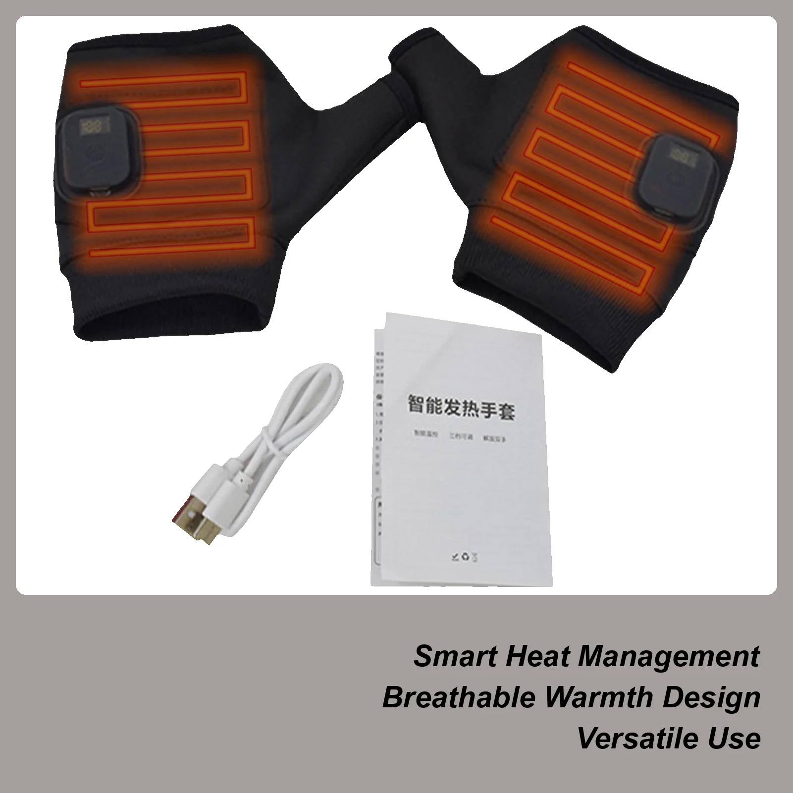 

Перчатки с подогревом для женщин, варежки для бега с половиной пальца, USB перезаряжаемые электрические термоперчатки для рук для женщин, спорт на открытом воздухе, холодные