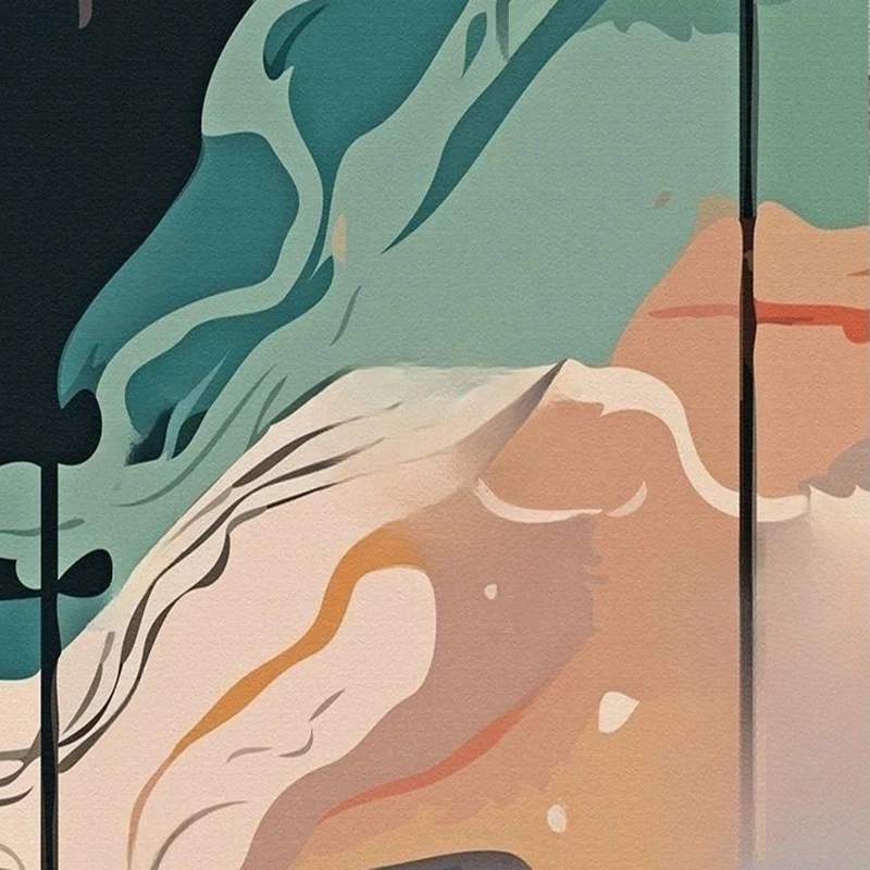 

Абстрактные геометрические минималистичные цветные картины-линейные рисунки, обои-фрески, ручная роспись, современный домашний декор, настенные художественные дизайны