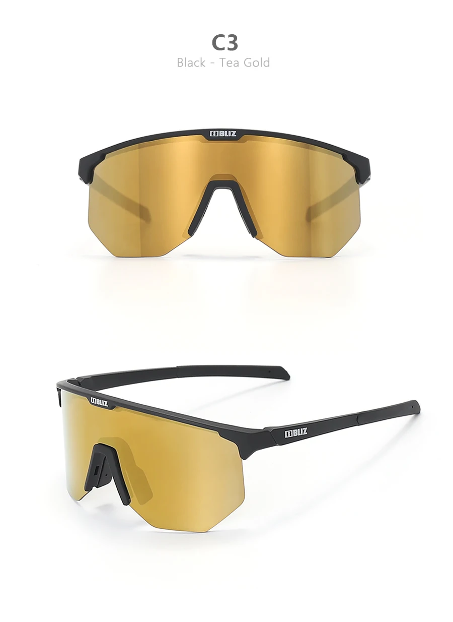 B BLIZ Hero Polarisierte Fahrrad-Sonnenbrille, winddichte Mountainbike-Brille für Männer und Frauen, Radfahren, Wandern, Laufen, Brille mit 3 Gläsern – Detail 10