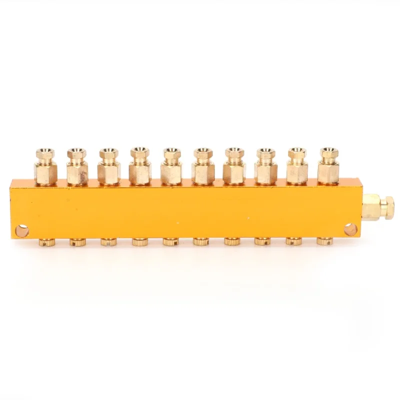 

Oil Distributor Adjustable Lube Oil Piston Separator 1 Inlet 10 Outlet Lubrication System