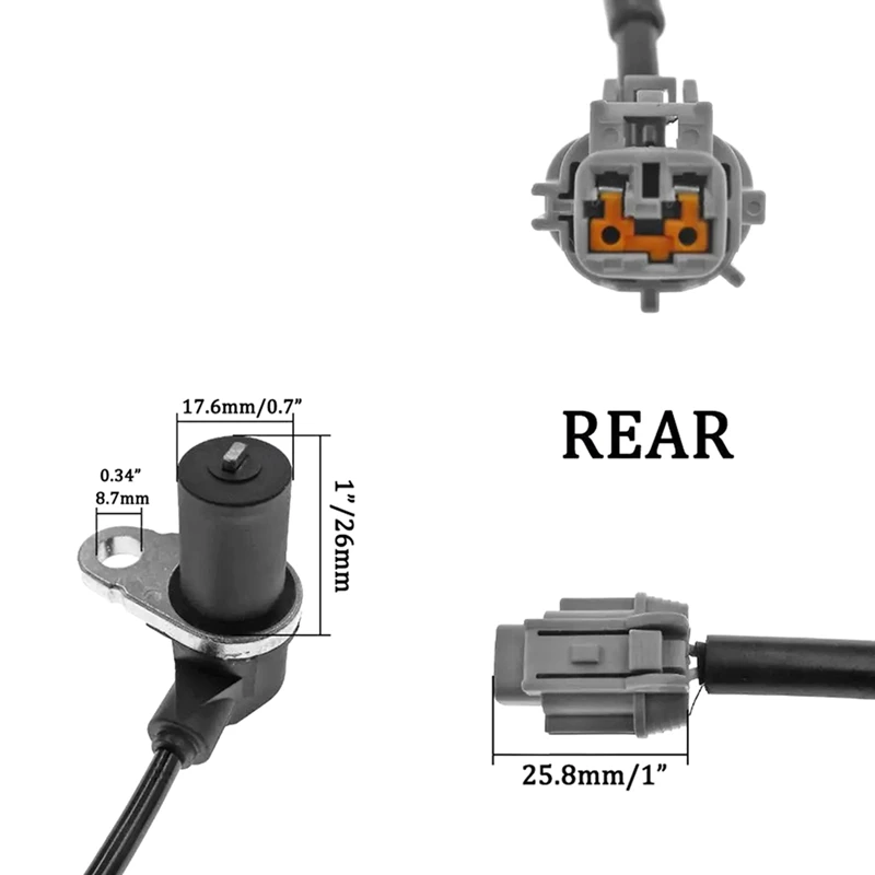 47901-2S700 47900-2S700 ABS เซ็นเซอร์ความเร็วด้านหลังสำหรับรับของ Nissan NAVARA NP300 2.4 2.5 D22 D23 VG33E KA24DE 4WD 2WD YD25