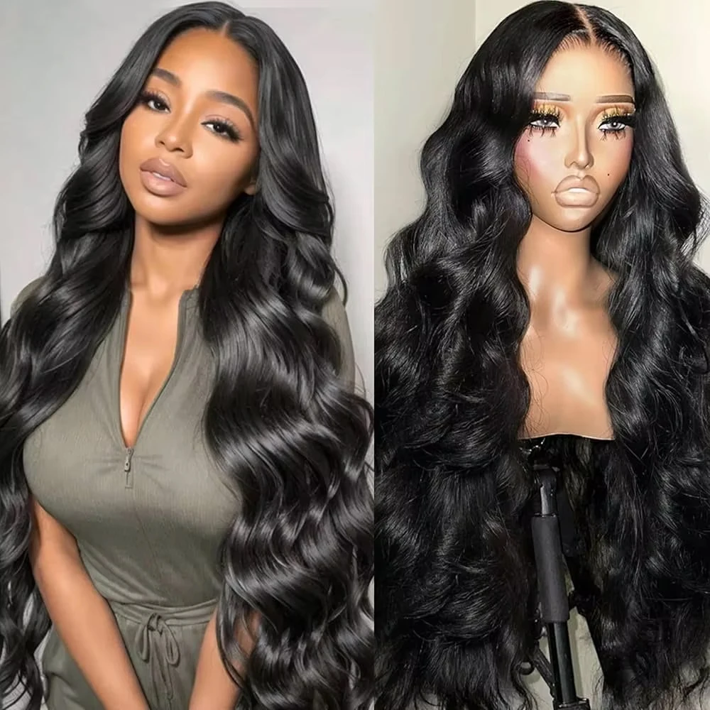 Body Wave Human Hair Wigs Pre Plucked With 13x6 13x4 360 5x5 Virgin Human Hair 18-52 inch Lace Wig For Women 200 density