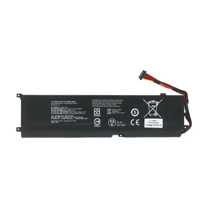 RC30-0270 Laptop Battery 15.4V 4221mAh 65Wh for Razer Blade 15 Base Stealth 2018 Series Notebook RZ09-03006 RZ09-0270 RZ09-02705