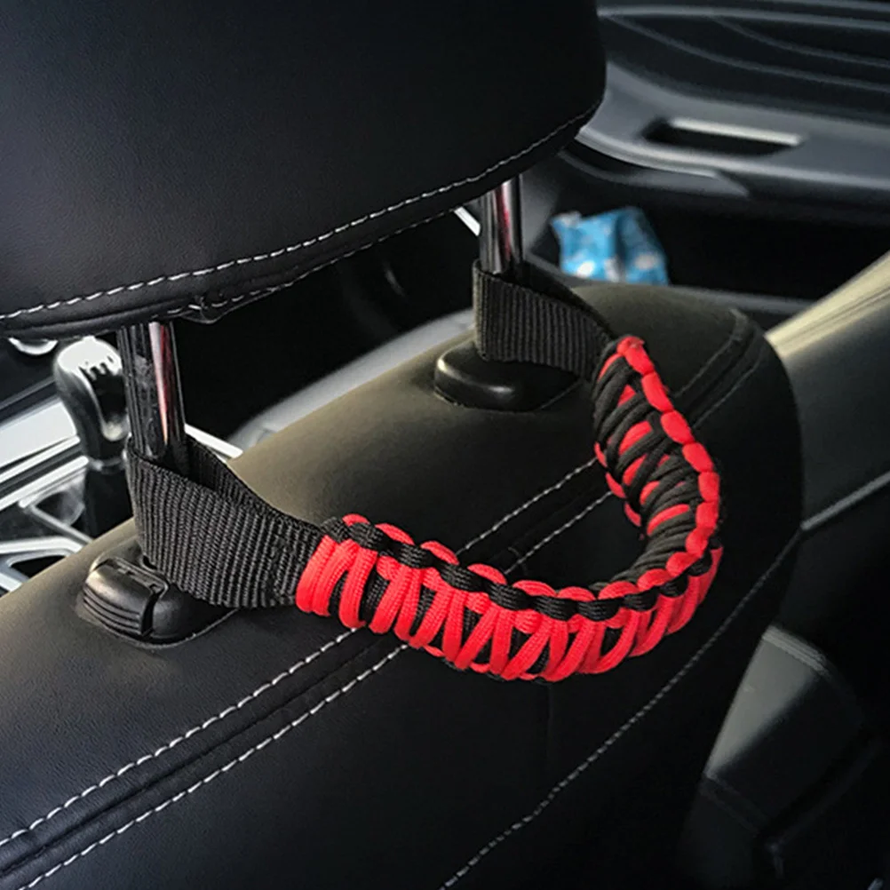 

2Pcs Automotive Grab Handles Premium Oxford Cloth Car Rear Seat Safety Grab Handle Headrest Grip Handles Interior