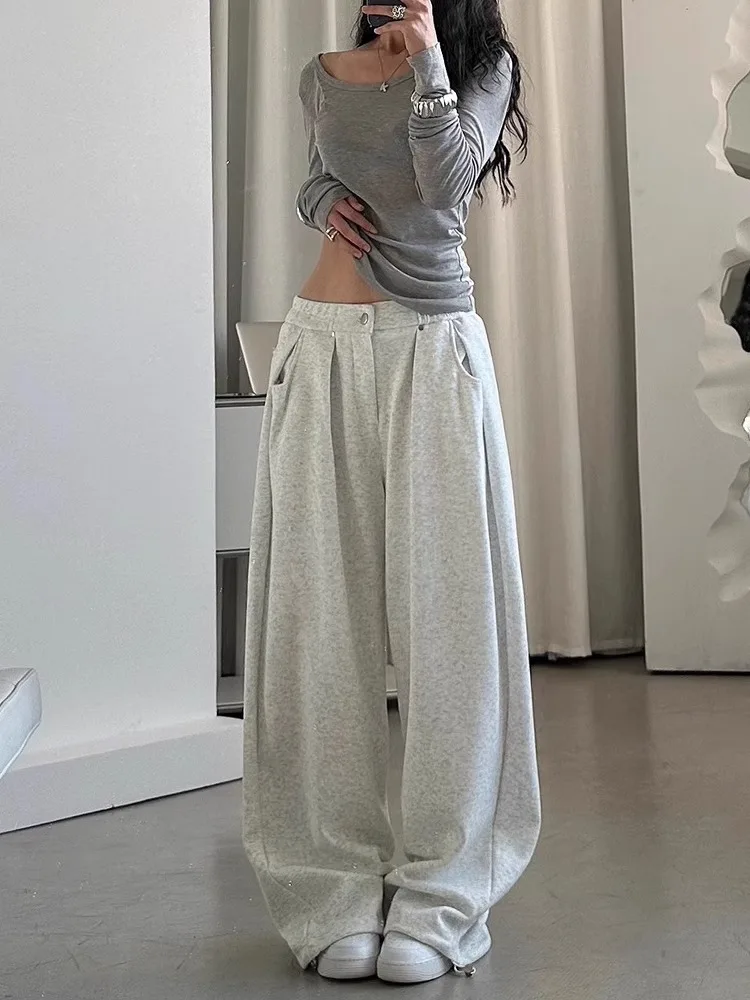 بنطال ذو قصة أرجل واسعة خفيف للنساء شتوي مبطن بالصوف قطيفة Altgoth سروال قصير شيربا أزرار بطانة عالية الشارع محبوك مخملي مريح #4