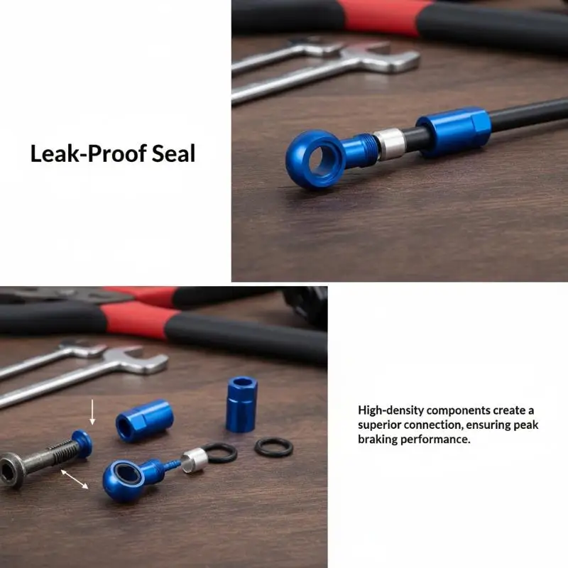 Bicycle Hydraulic Brake Banjo Fitting Kit BH90 Compatible Oil Needle Olive Head for  Mountain Bike Repair Upgrade - view 2