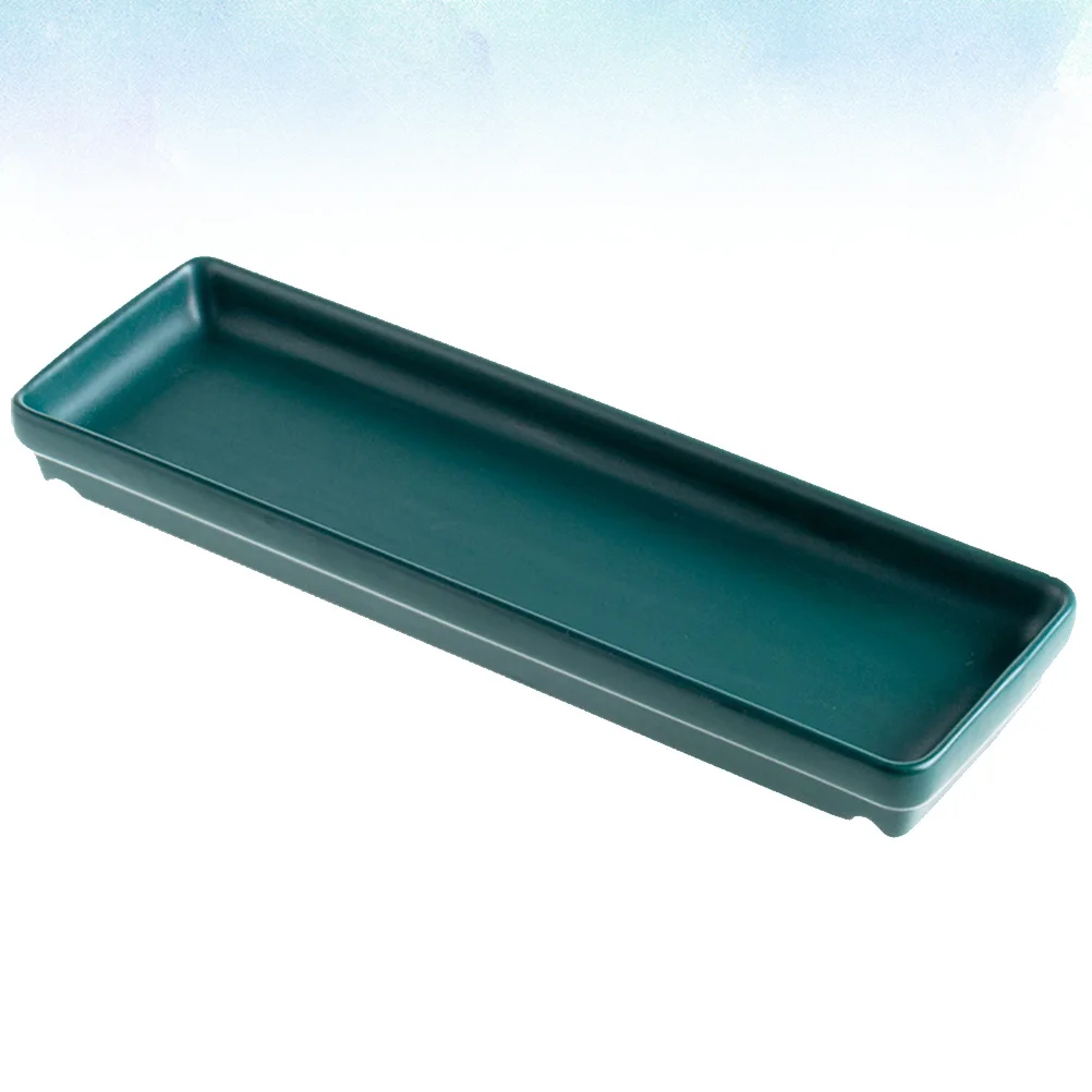 

Trays for Food Serving Japanese Tableware and Platters White Dishes Green Long Plates Party