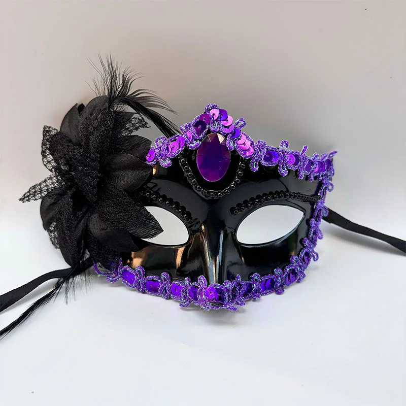 깃털 마스크 신비한 가장무도회 마스크 꽃 마스크 카니발 가장무도회 파티용 클래식