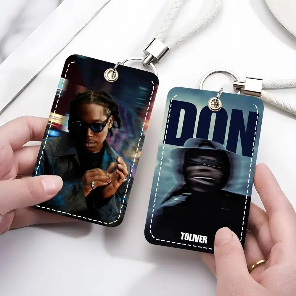 

1 шт. Кожаный брелок-картхолдер Singer D-Don Toliver для карт доступа и ключей