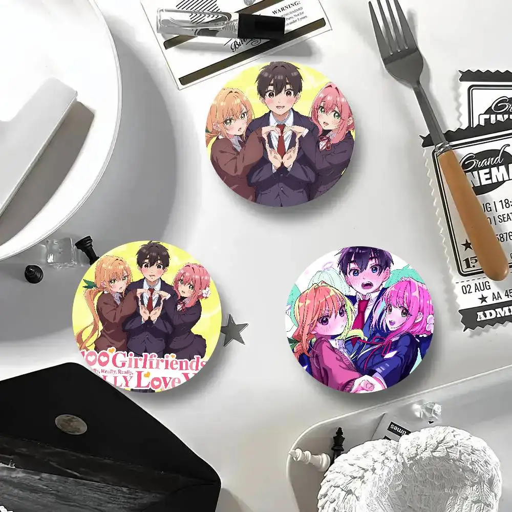 The 100 Girlfriends Who Really Love You Anime Cartoon Style Badge Brooches On Backpack Decoration Round Enamel Pins For Accessor