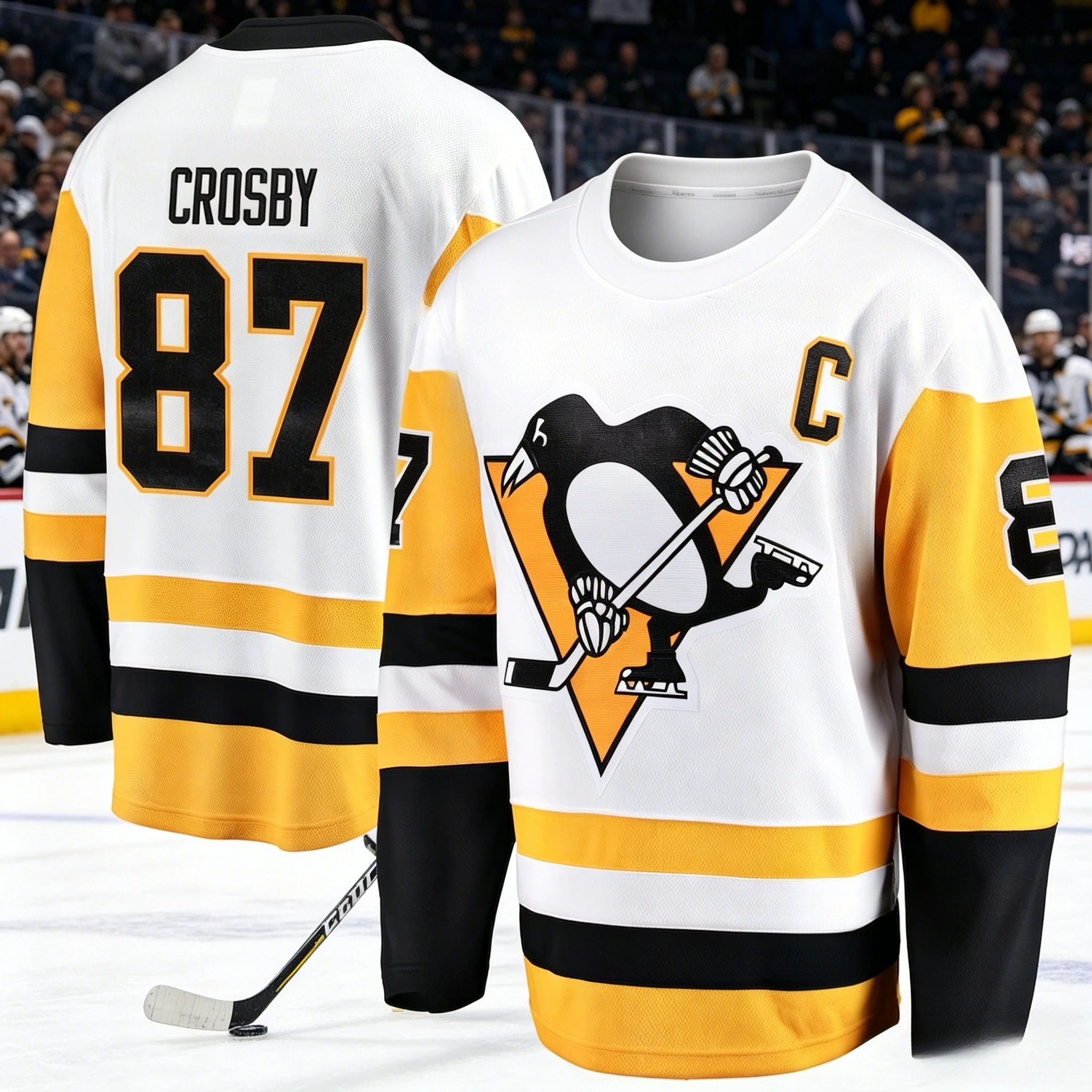 Men's Ice Hockey Training Suit - Penguin Team Premium Edition 3D Printed Sports Breathable Quick-Drying Shirt Long Sleeve Kids