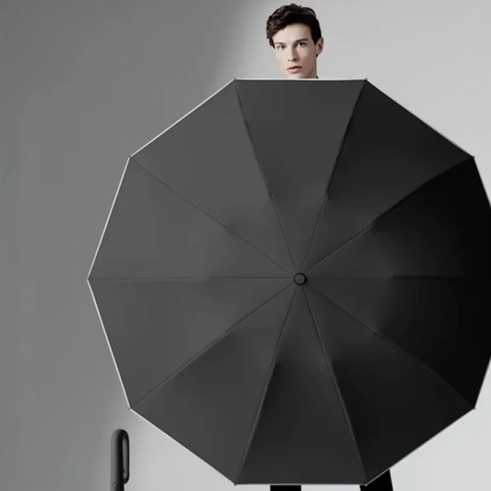 32 العظام التلقائي مظلة المطر الأشعة فوق البنفسجية حماية المحمولة عكس مظلة قابلة للطي خمر مع حلقة مشبك المرأة المظلة #5