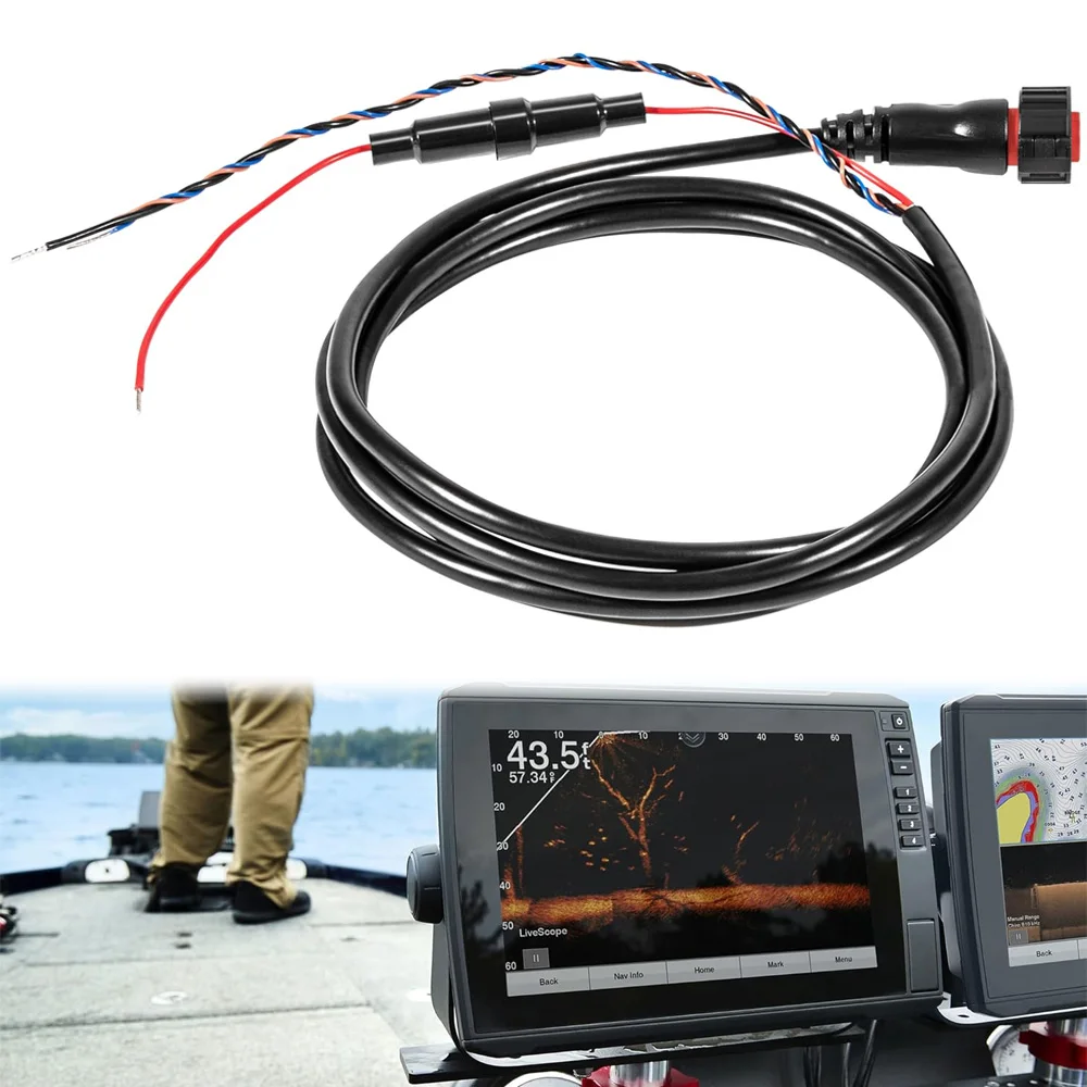 

Модернизированный 010-12445-00Кабель питания/даты с резьбой, 4-контактный, замена, совместимая с преобразователями Garmin echoMAP Chirp/Plus/UHD GPSMAP