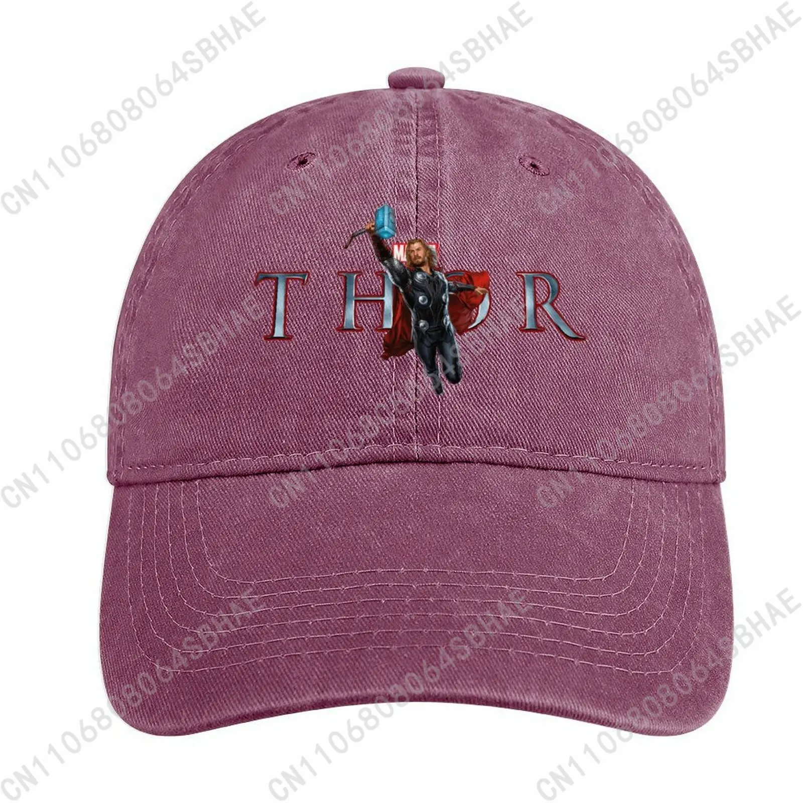 Marvel The God of Thunder Washed Cotton Baseball Cap Vintage Dad Hat Men Women Retro Adjustable Denim Cap Streetwear Cosplay