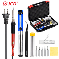 JCD Electric Soldering Iron kit 220V 110V 60W Adjustable Temperature solder Welding Rework soldering iron Stand Holder wire tips