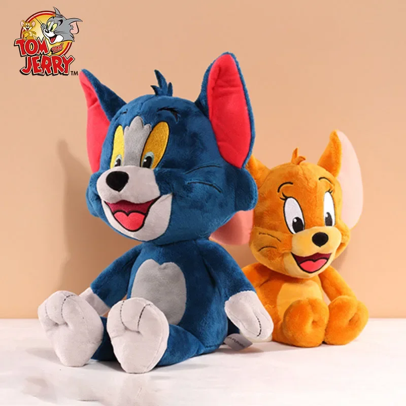 Anime Tom And Jerry Plush Toy Cartoon Movie Figures Cat Mouse Cute Plushies Stuffed Animal Doll Toys For Kids Gift Free Shipping