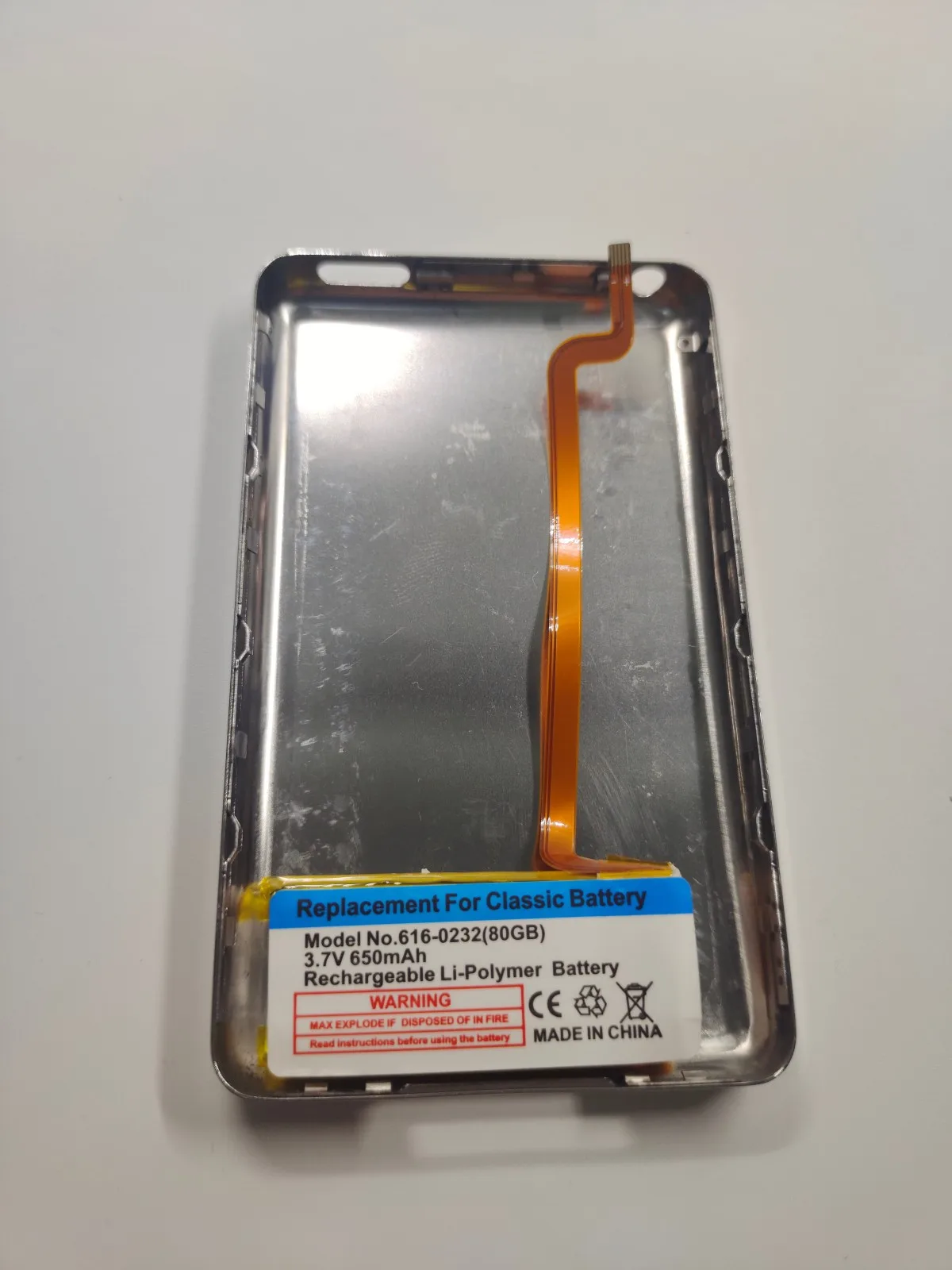 For iPod Video 5th Classic 6th/7th Silver Metal Back Cover + 650mAh Battery - Fit Thin 30GB/80GB/120GB/160GB Models image 3