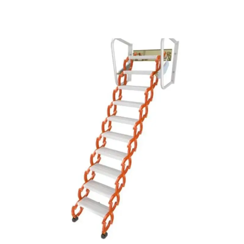 Multifuncional preto aço carbono alumínio dobrável escadas retráteis engrossado invisível interior casa industrial para apartamentos