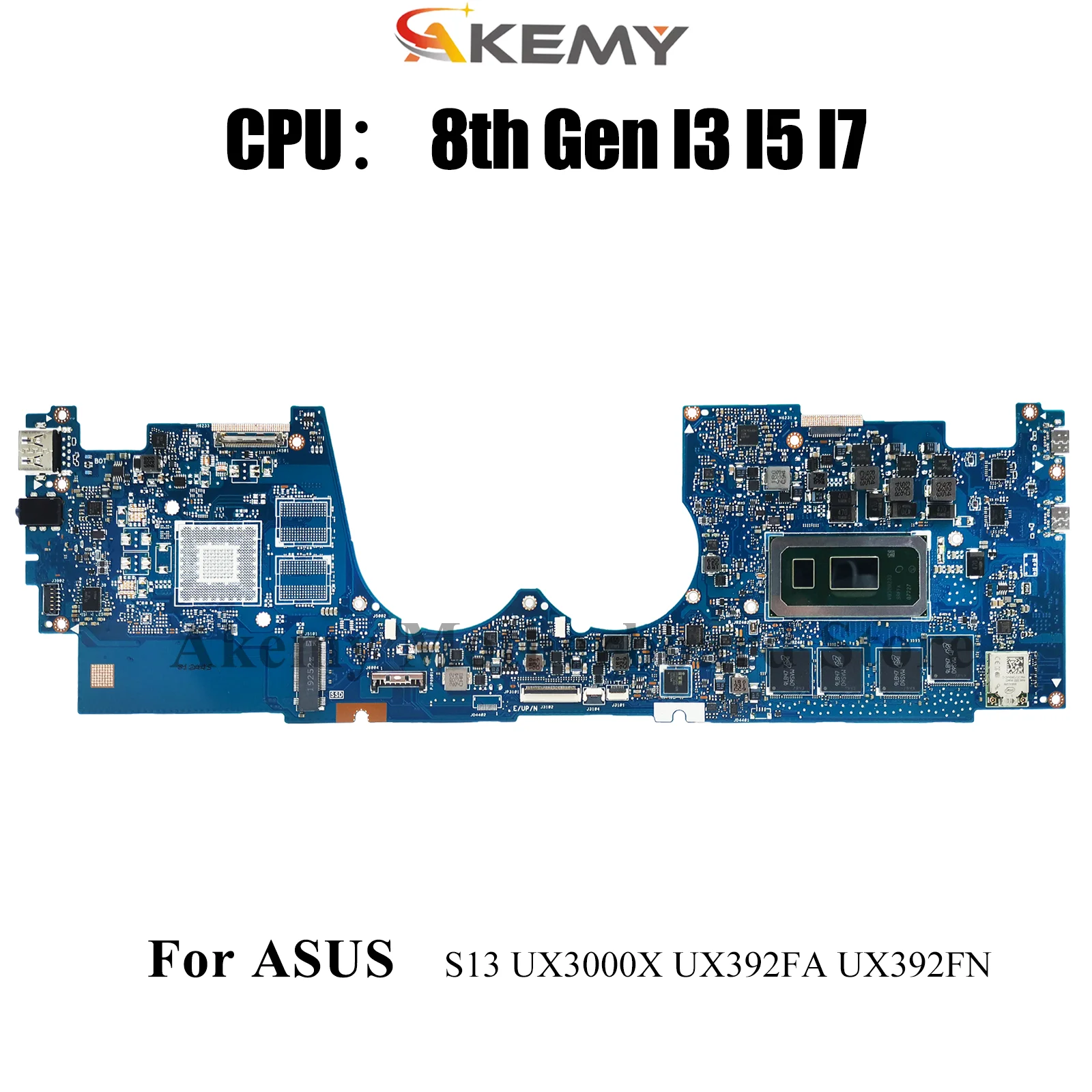

UX392FA Laptop Motherboard For ASUS ZenBook S13 UX392F UX392FA UX3000X UX392FN Mainboard W/ I3 I5 I7 CPU 100% tests OK fast ship