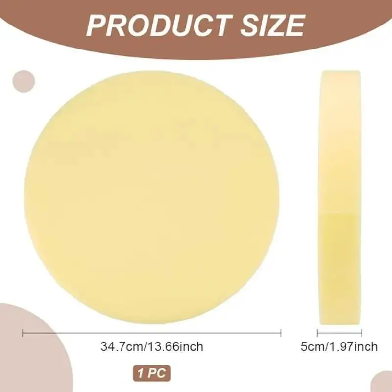 Large Round Pottery Sponge Cushion Washable Reusable for Clay Molding Ceramic Painting Handmade Art Craft Creation