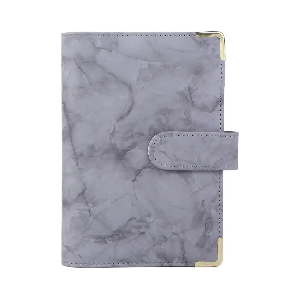 A6 Notebook Budget Planner for Budgeting PU Leather Marble Budget Binder 6 Ring Binder Notebook Binder Marble Notebook