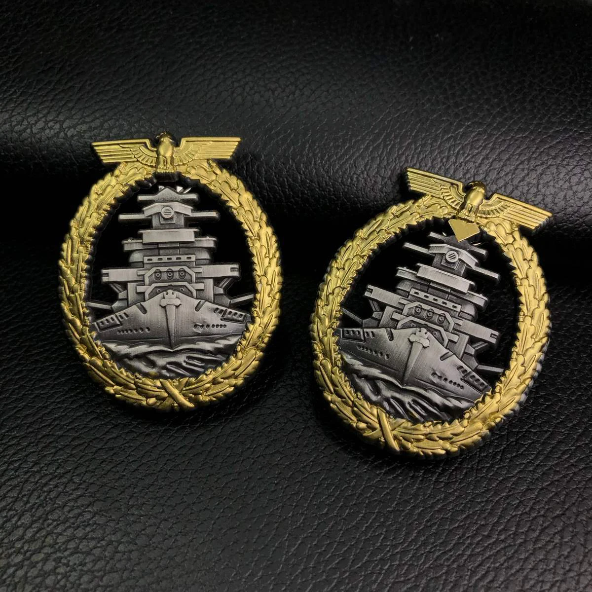 German Emblem Medallions of Colored Metal Nautical Brooch for Ships Medal Breast Pin Clothing Decorative Jewelry Brooch