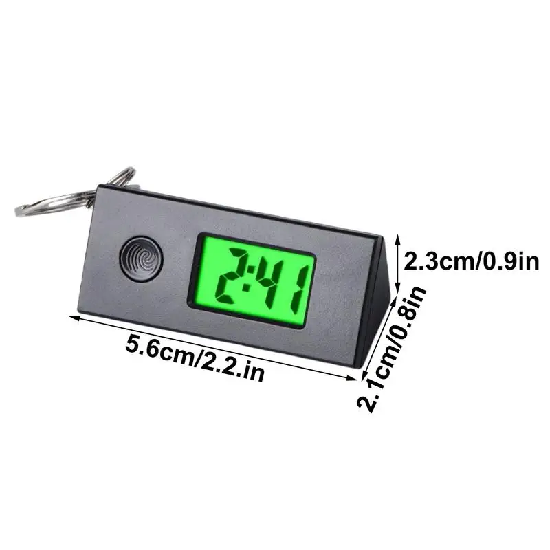 พวงกุญแจนาฬิกาพวงกุญแจคลิปนาฬิกาดิจิตอลแบบพกพาอเนกประสงค์น้ําหนักเบาอุปกรณ์กีฬาสําหรับกิจกรรมกลางแจ้งทุกวัน