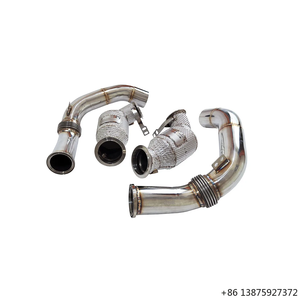

For M5 F90 V8 4.4T T304 Stainless Steel Sports HEAT SHIELD Downpipe with Front Pipe Ecnal Product