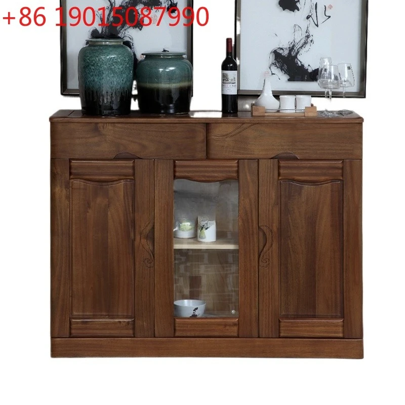 

CX Современный китайский стиль Стол для раздачи еды Массив дерева Обеденный боковой винный шкаф Чаша для хранения посуды Шкаф для хранения посуды