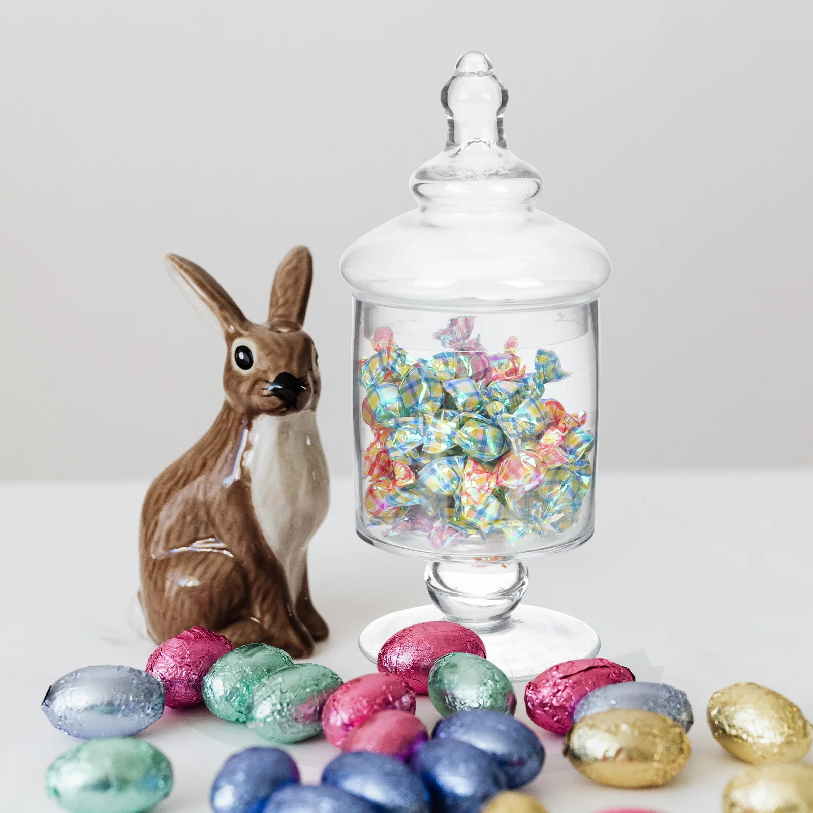 

Glass Candy Canister Transparent Clear Gift Canister Candy Storage Container Marshmallow Cookie Holder Dried Fruit Holder