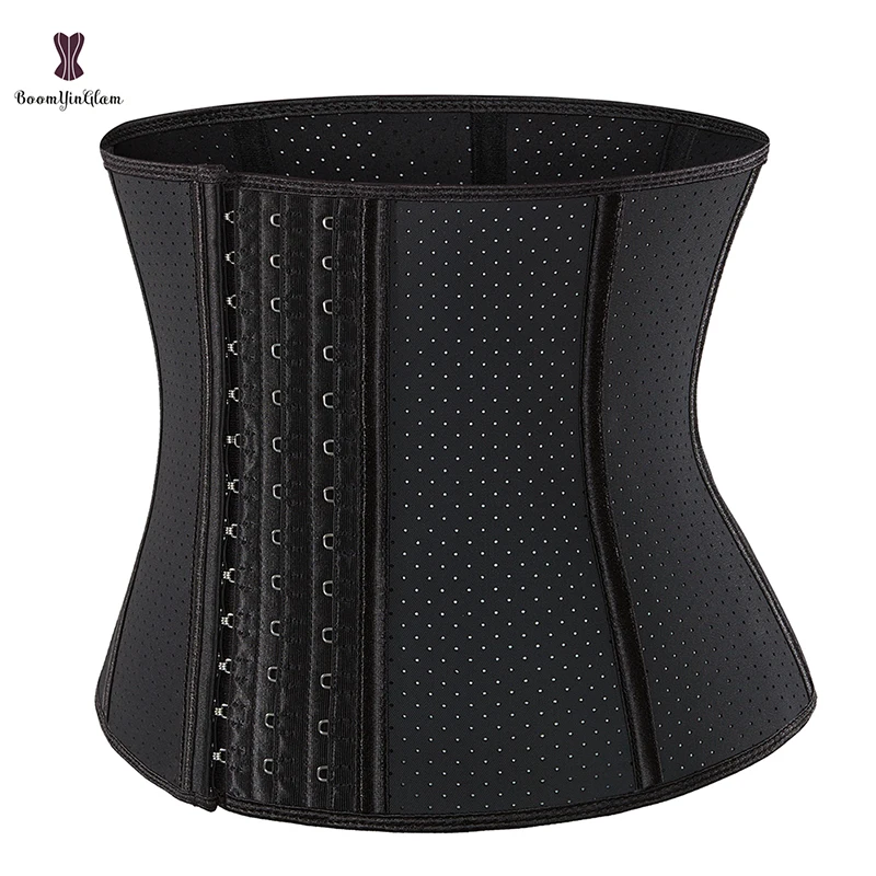 height 24cm breathable 9 steel boned latex waist trainer Underbust Waist Trimmer Corset Slimming Belt Shaper Corselet