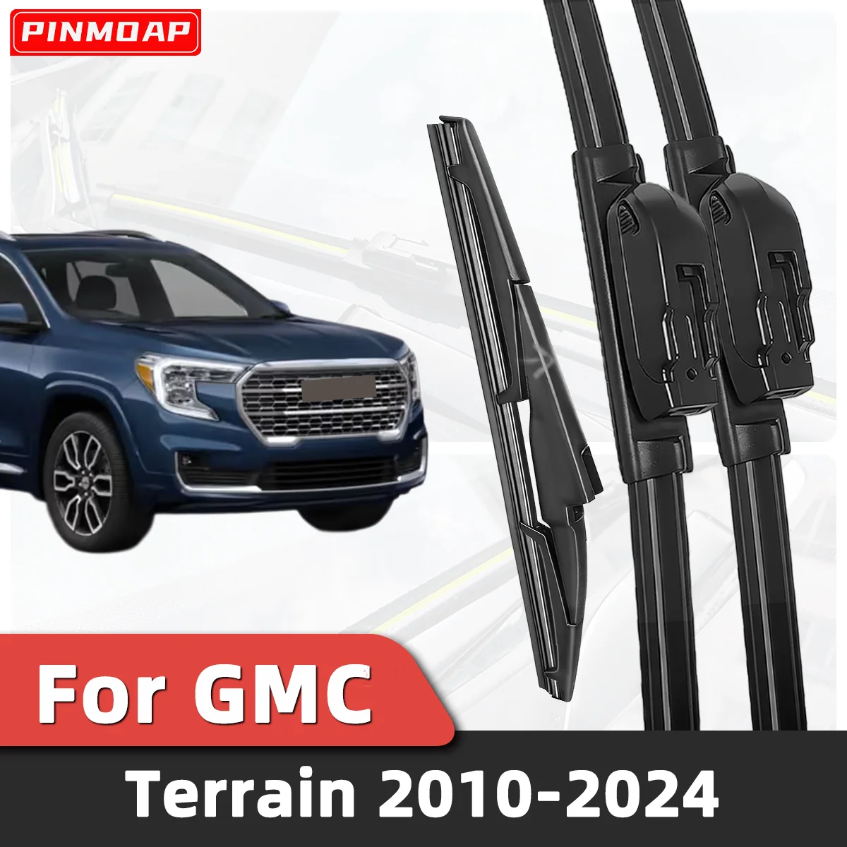 3PCS Front Rear Wiper Blades Fit For GMC Terrain 2010-2024 Car Premium Quiet Streak-Free Durable Auto Accessories 2023 2022 2021
