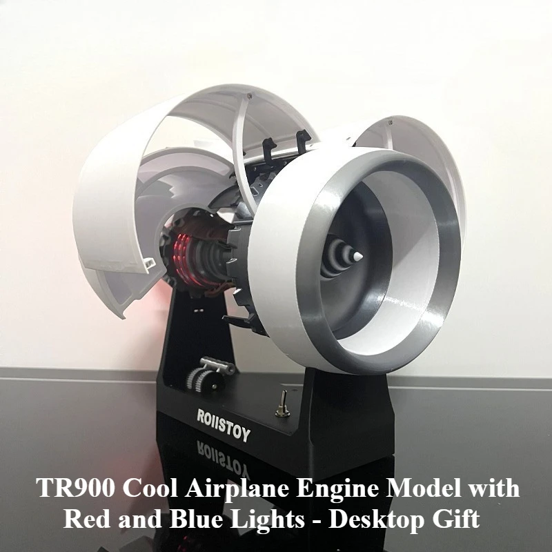 

TR900 Aircraft Engine Model Kit 41CM Startable Blue Tail Flame Assembly Model Toy Gift