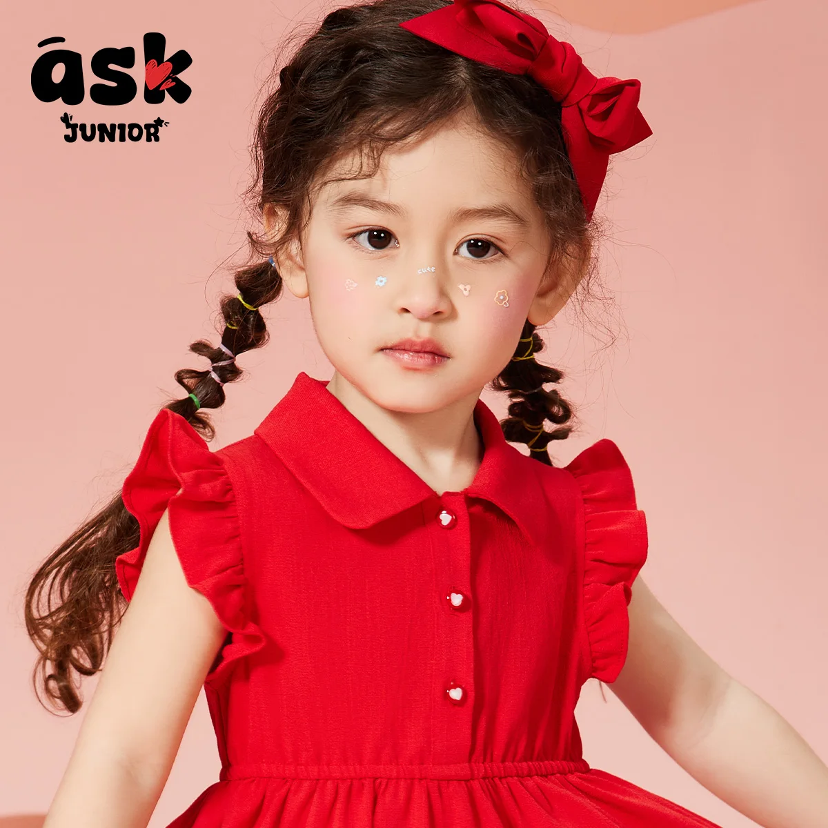 فستان الأميرة الجميل الصيفي الرقيق للأطفال بأكمام من الدانتيل بلون سادة للفتيات الصغيرات #5