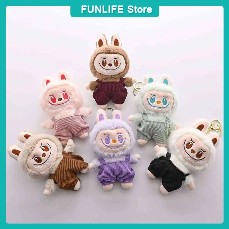 Hot Sell Labubu Plush Toys Cute Labubu Pp Cotton Stuffied Plush Dolls Backpack Pendant Ornaments Kids Gift Clotheswearable Dolls