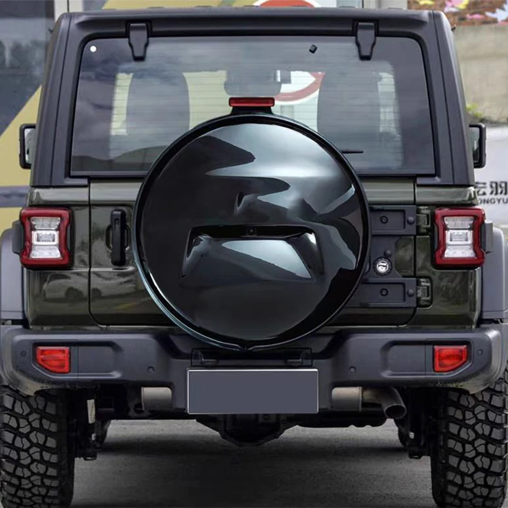 Lantsun J9055 Spare Tire Cover ABS+Steel Tailgate Spare Wheel Cover for Jeep for Wrangler JL2018+ Off-road Modified Accessories