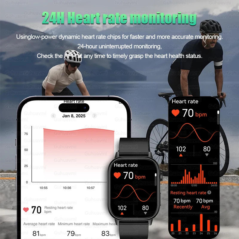 2025 New Outdoor Military GPS Smart Watch 2.01-inch AMOLED Screen BT Call 178+ Sport Mode IP68 Waterproof Smartwatches Man Women