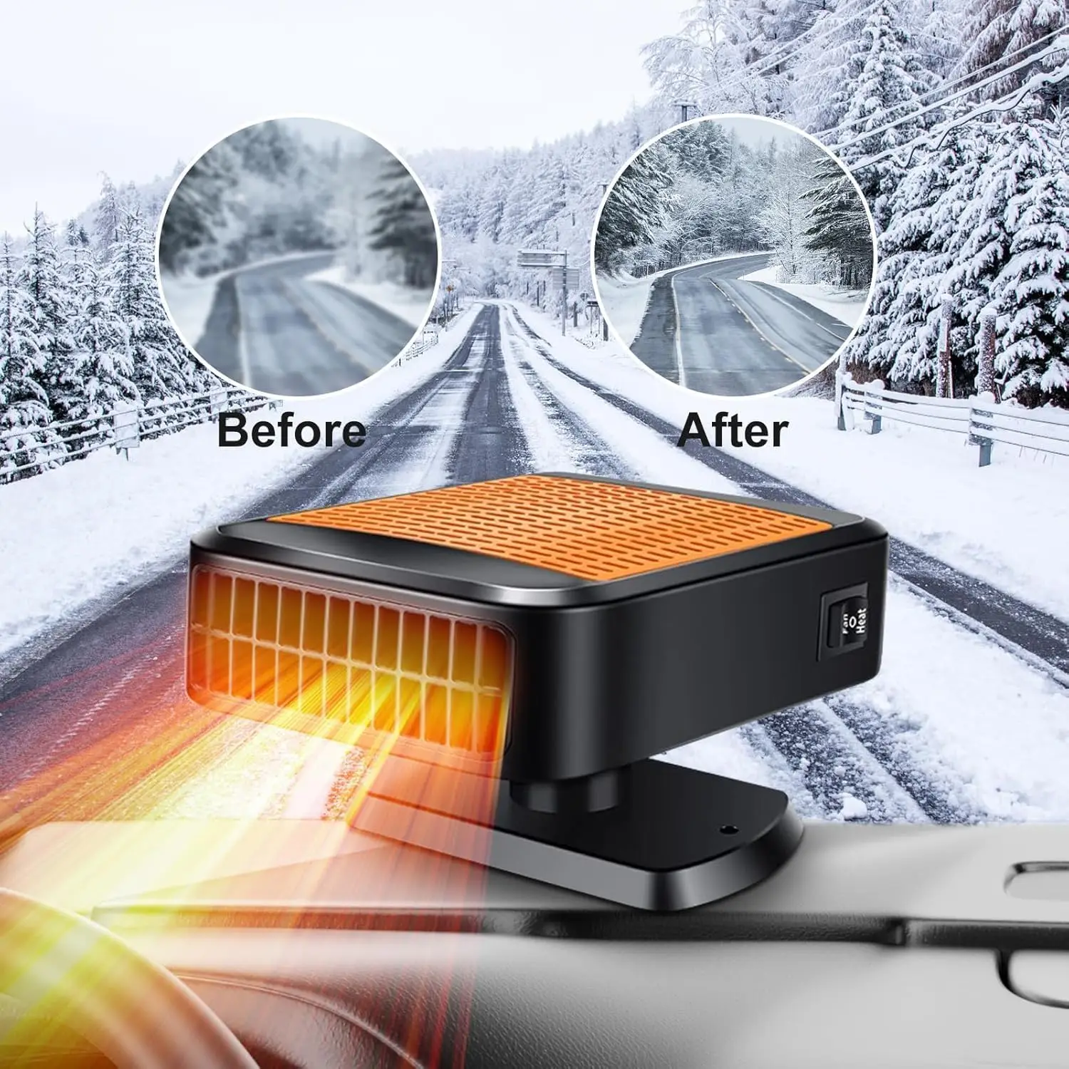 

Car Heater Heating Fan Defroster Demister Amplifier Cooling Fan Heater For Car SUV Truck Rv Trailer Winter Car Interior Warming