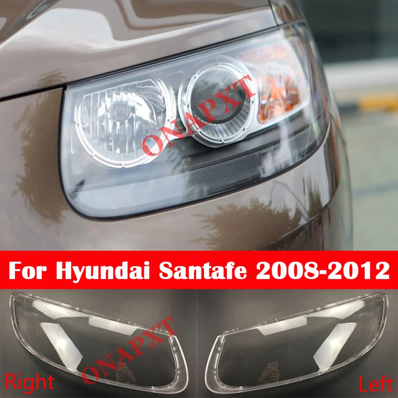 

Car Transparent Headlamp Case For Hyundai Santafe 2008-2012 Auto Front Lampshade Glass Lens Shell Headlight Cover Lamp Caps