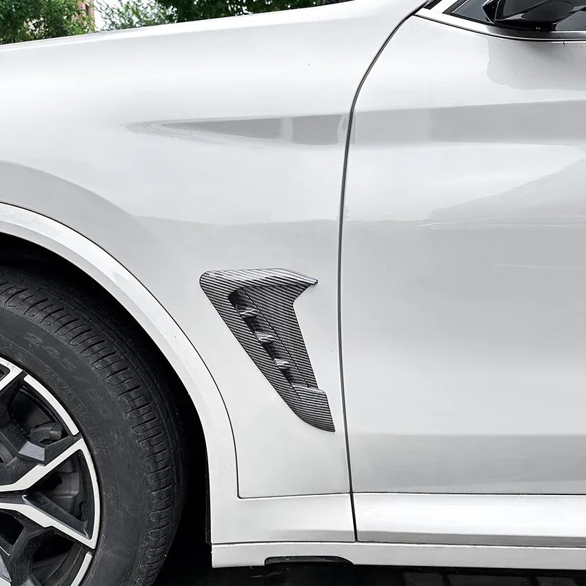 Car Side Fender Air Vent Sticker Trim ABS Shark Gills For BMW X3 X4 G01 G02 M Sport 2018 2019 2020 2021 2022 2023 +
