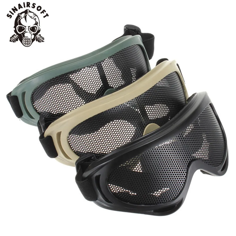 

Tactical Mesh Goggles Outdoor Hiking Protective Eyewear Glasses Airsoft Metal Mesh Glasses Hunting Safety Paintball Goggle