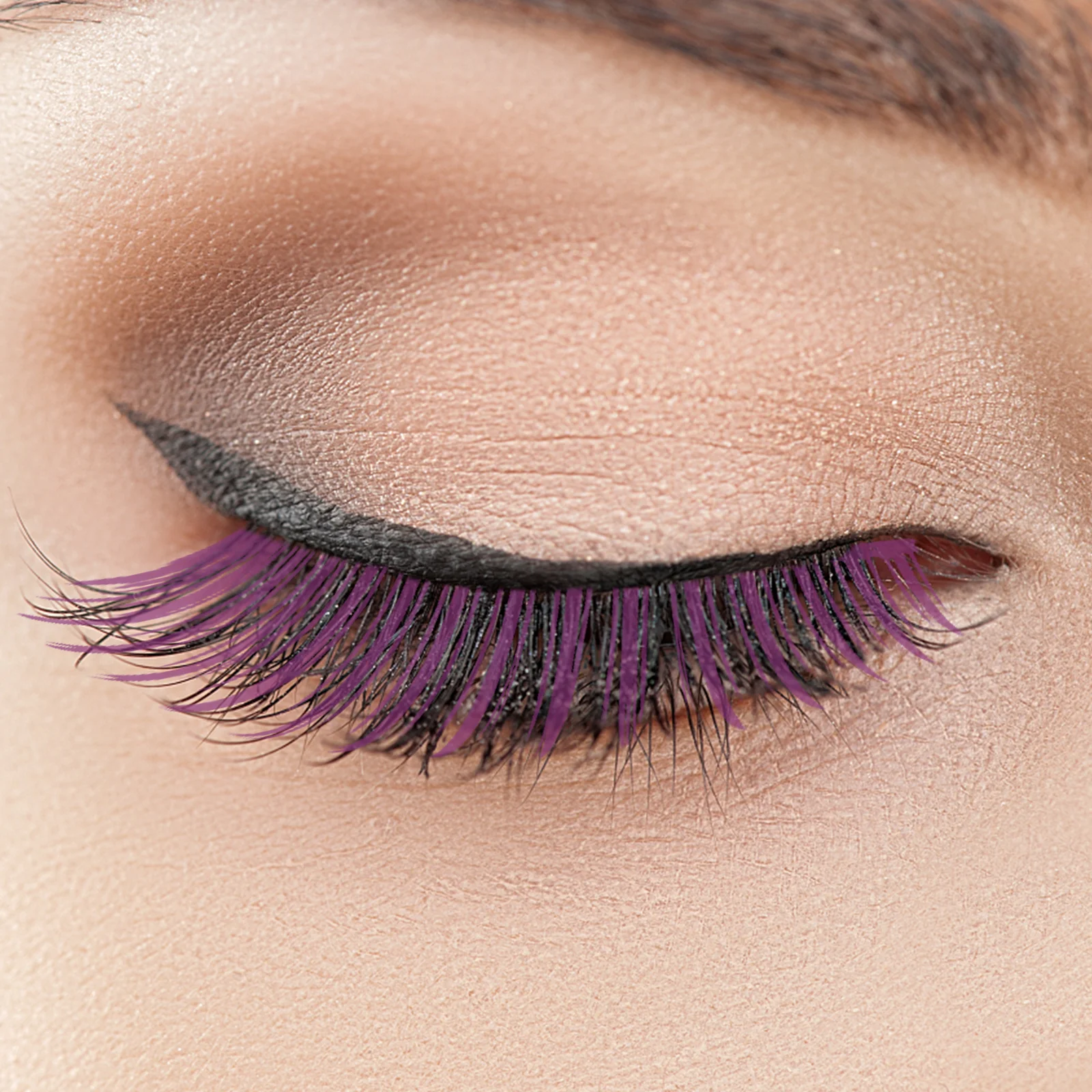 Farbige Wimpernverlängerungen für Frauen, falsche Wimpern, gefälschte Basteln, Hochtemperaturfasern, realistische Wimpern für Hochzeitsfotoshootings, täglichen Gebrauch