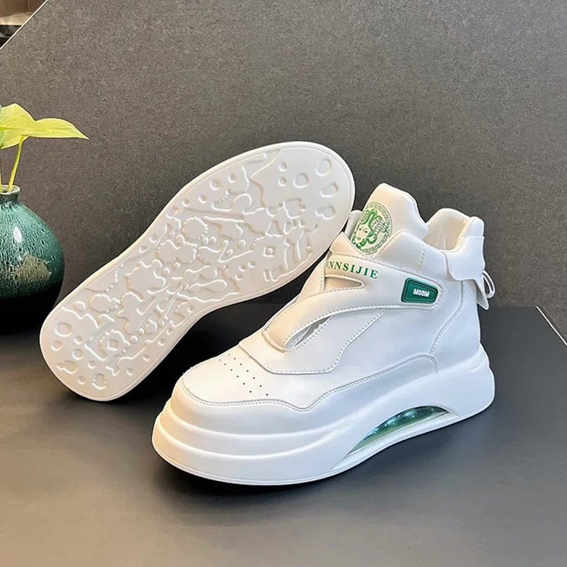 

Новинка 2025, мужская обувь на воздушной подушке, осенняя трендовая универсальная повседневная обувь с высоким берцем и удобные кроссовки для мужчин